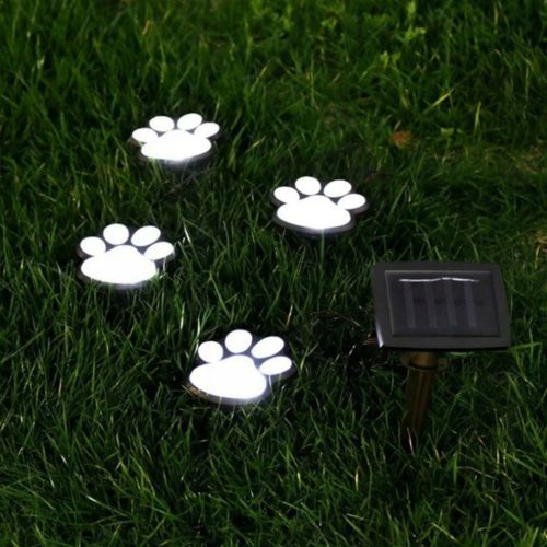 LED-es napelemes kerti lámpák földi kapaszkodó 6500K IP44 szürkületérzékelővel 470cm fekete-fehér