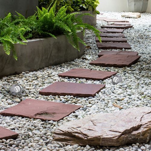 LED napelemes lámpa kerti kő SOLAR 6500K szürkületérzékelő kültéri használatra