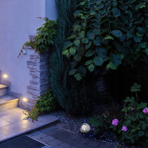 LED napelemes lámpa kerti kő SOLAR 6500K szürkületérzékelő kültéri használatra