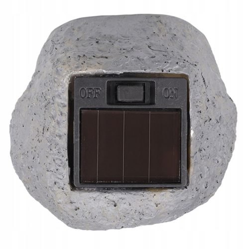 LED napelemes lámpa kerti kő SOLAR 6500K szürkületérzékelő kültéri használatra