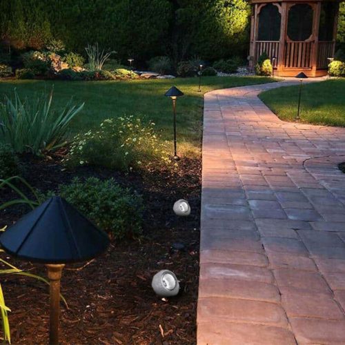 LED napelemes lámpa kerti kő SOLAR 6500K szürkületérzékelő kültéri használatra