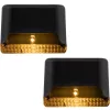 2x Solar LED lépcsőfény dekoratív lámpa alkony érzékelő IP44 meleg