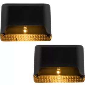   2x Solar LED lépcsőfény dekoratív lámpa alkony érzékelő IP44 meleg