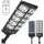 Napelemes LED kerti utcai lámpa, 300 W, 6000 K, hideg fényű, mozgás- és alkonyérzékelővel, fekete, IP65, Masterled