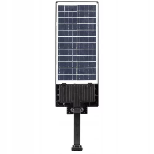 Napelemes LED kerti utcai lámpa, 300 W, 6000 K, hideg fényű, mozgás- és alkonyérzékelővel, fekete, IP65, Masterled