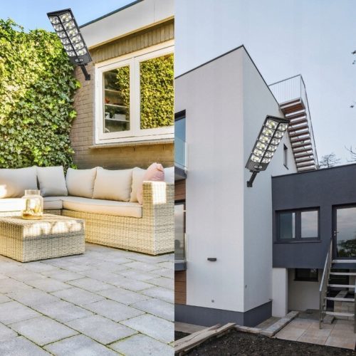 Napelemes LED kerti utcai lámpa, 300 W, 6000 K, hideg fényű, mozgás- és alkonyérzékelővel, fekete, IP65, Masterled