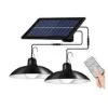 Napelemes LED magasba építhető lámpa, 2 darab, 3,6 W, 6500 K, hideg fényű, mozgás- és alkonyérzékelővel, fekete, IP44, Masterled