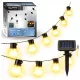 Napelemes LED girland fényfüzér 10LED 20lm 3000K Meleg fehér IP44 3,35m Masterled