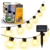 Napelemes LED girland fényfüzér 20LED 50lm 3000K Meleg fehér Kerek IP44 4,85m Masterled