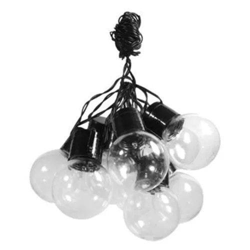Napelemes LED girland fényfüzér 20LED 50lm 3000K Meleg fehér Kerek IP44 4,85m Masterled