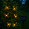 Napelemes LED girland fényfüzér 20LED 30lm 3000K Melegfényű Pillangó IP44 5.8m Masterled