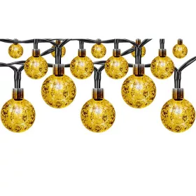   Napelemes LED girland fényfüzér 40LED 100lm 3000K Meleg fehér Kerek IP44 7.85m Masterled