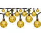 Napelemes LED girland fényfüzér 40LED 100lm 3000K Meleg fehér Kerek IP44 7.85m Masterled