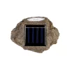 Napelemes LED kerti lámpa, kő, 0.06W, 10lm, 3000K, meleg, 180°, alkonykapcsolóval, barna, IP44, Masterled