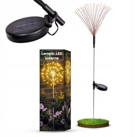   Napelemes LED kerti lámpa, pitypang, 2,9 W, 40 lm, 3000 K, meleg fehér, 360°, alkonykapcsolóval, 84 cm, fekete, réz, IP44, Masterled