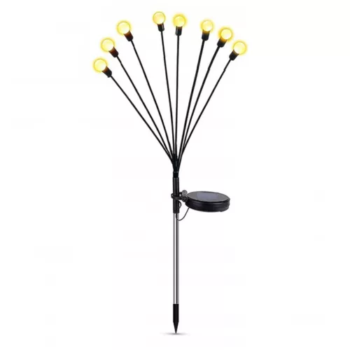 Napelemes LED kerti lámpa, pitypang, 0.6W, 25lm, 3000K, meleg fehér, 360°, alkonyérzékelővel, fekete, IP44, Masterled