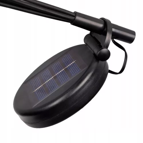 Napelemes LED kerti lámpa, pitypang, 0.6W, 25lm, 3000K, meleg fehér, 360°, alkonyérzékelővel, fekete, IP44, Masterled