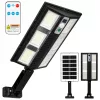 Napelemes LED utcai lámpa 12W 500lm 6500K Hideg 120° Mozgásérzékelővel Fekete IP44 Masterled