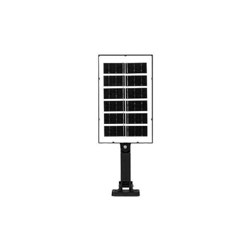 Napelemes LED utcai lámpa 12W 500lm 6500K Hideg 120° Mozgásérzékelővel Fekete IP44 Masterled