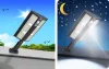 Napelemes LED utcai lámpa 12W 500lm 6500K Hideg 120° Mozgásérzékelővel Fekete IP44 Masterled