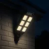 Masterled napelemes LED utcai lámpa, 3,2 W, 300 lm, 6500 K, hideg színhőmérséklet, 120°, mozgásérzékelővel, fekete, IP44