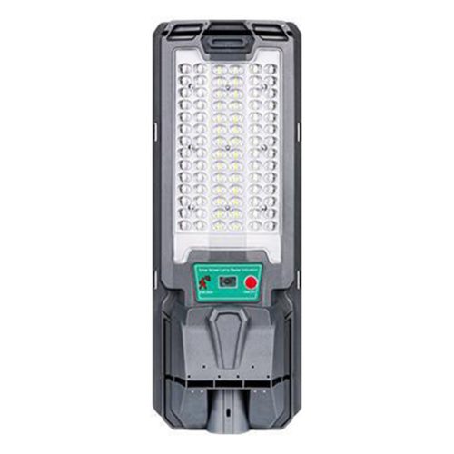 Napelemes LED utcai lámpa 50W 800lm 6000K Hideg 140° Mozgásérzékelővel Távirányítóval Szabályozható Fényerő Szürke IP65 Lix Masterled