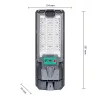 Napelemes LED utcai lámpa 50W 800lm 6000K Hideg 140° Mozgásérzékelővel Távirányítóval Szabályozható Fényerő Szürke IP65 Lix Masterled