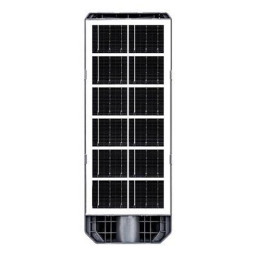 Napelemes LED utcai lámpa 50W 800lm 6000K Hideg 140° Mozgásérzékelővel Távirányítóval Szabályozható Fényerő Szürke IP65 Lix Masterled