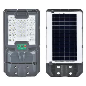   Napelemes LED utcai lámpa 100W 1500lm 6000K Hideg 140° Mozgásérzékelővel Távirányítóval Szabályozható Fényerő Szürke IP65 Lix Masterled