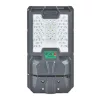 Napelemes LED utcai lámpa 100W 1500lm 6000K Hideg 140° Mozgásérzékelővel Távirányítóval Szabályozható Fényerő Szürke IP65 Lix Masterled