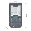 Napelemes LED utcai lámpa 100W 1500lm 6000K Hideg 140° Mozgásérzékelővel Távirányítóval Szabályozható Fényerő Szürke IP65 Lix Masterled