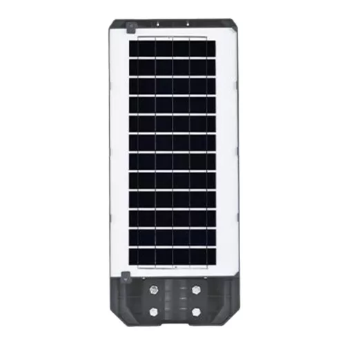 Napelemes LED utcai lámpa 200W 2300lm 6000K Hideg 140° Mozgásérzékelővel Távirányítóval Szabályozható Fényerő Szürke IP65 Lix Masterled