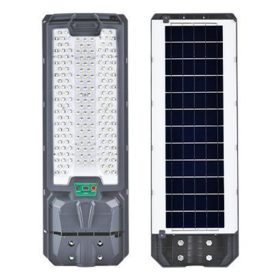   Napelemes LED utcai lámpa 300W 3900lm 6000K Hideg 140° Mozgásérzékelővel Távirányítóval Szabályozható Fényerő Szürke IP65 Lix Masterled