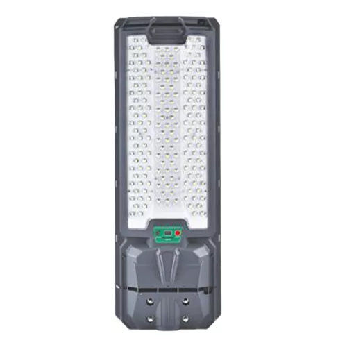 Napelemes LED utcai lámpa 300W 3900lm 6000K Hideg 140° Mozgásérzékelővel Távirányítóval Szabályozható Fényerő Szürke IP65 Lix Masterled