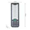 Napelemes LED utcai lámpa 300W 3900lm 6000K Hideg 140° Mozgásérzékelővel Távirányítóval Szabályozható Fényerő Szürke IP65 Lix Masterled