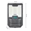 Napelemes LED utcai lámpa, 400 W, 5600 lm, 6000 K, hideg fényerő, 140°, mozgásérzékelővel, távirányítóval, szabályozható fényerővel, szürke, IP65, Lix Masterled