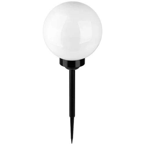 Napelemes LED lámpa, Kerti Gömb, 0.24W, 20lm, Hideg 6500K, 360°, Alkonyérzékelővel, Fekete, Fehér, IP44, Masterled