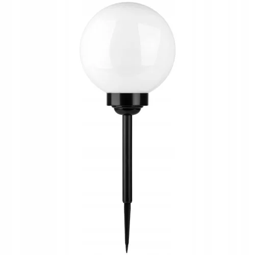 Masterled napelemes LED kerti gömblámpa, 0,24 W, 20 lm, 6500 K, 360°, alkonykapcsolóval, fekete-fehér, IP44