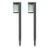 LED napelemes lámpa, kerti lámpa, 2 db, 0,5 W, 15 lm, 2500 Watt, alkonykapcsolóval, fekete, Masterled