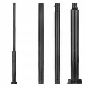   Világítóoszlop 3 méteres oszlop utcai lámpákhoz, lámpákhoz, kerek fekete