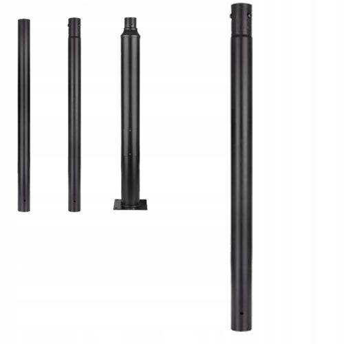 Világítóoszlop 1 m-es meghosszabbítása a lámpaoszlophoz, kerek, fekete