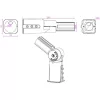 Masterled Világítási Oszlop Adapter 60mm-60mm Fekete