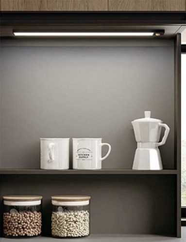 LED szekrény alatti lámpa öntapadó bútorcsík 2W 4500K 40cm mozgásérzékelővel ezüst