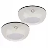 2x LED öntapadó kerek szekrény alatti lámpa, 4000K 3xAAA elemes, fehér