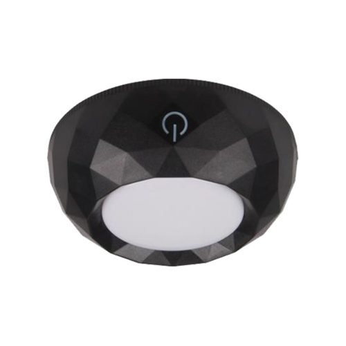 2x LED szekrény alatti lámpa öntapadó kerek, elemes 4000K 3xAAA fekete