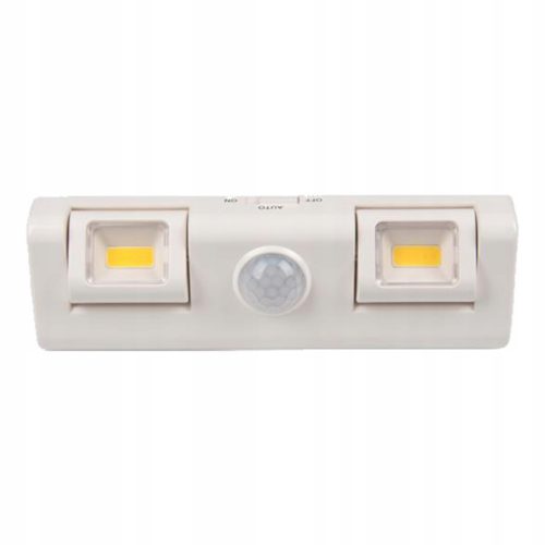 Öntapadó LED-es szekrény alatti lámpa mozgásérzékelővel, 4000K elem 2xAA, fehér
