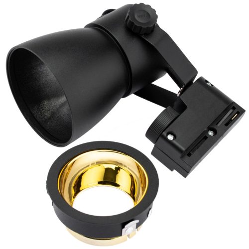 GU10 GOLDI Track Light fekete és arany egyfázisú sínekhez