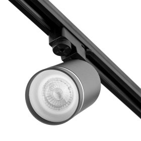   GU10 fekete sínes lámpa díszgyűrűvel egyfázisú sínekhez