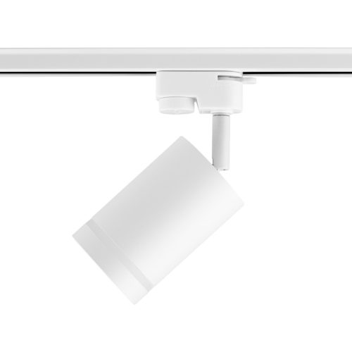 GU10 fehér sínlámpa díszgyűrűvel egyfázisú sínekhez