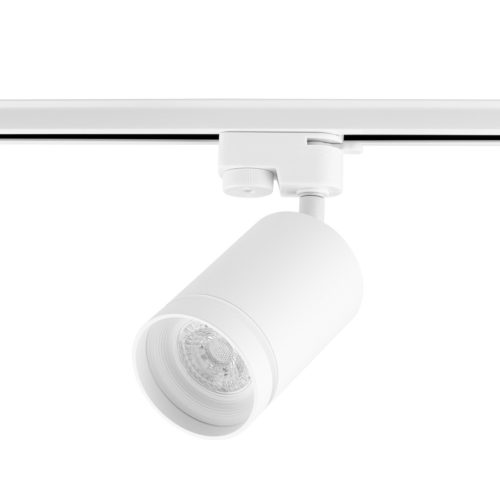 GU10 fehér sínlámpa díszgyűrűvel egyfázisú sínekhez